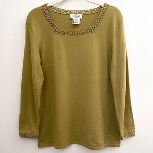 Talbots Lightweight Square Neck Sweater Top Size M